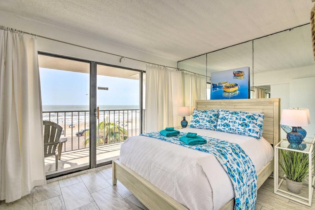 Galveston Oceanfront Condo With Balcony And View! Bagian luar foto