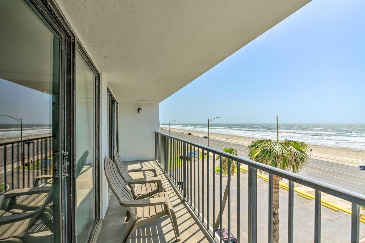 Galveston Oceanfront Condo With Balcony And View! Bagian luar foto